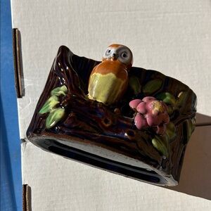 Vintage Colorful Owl Ceramic planter